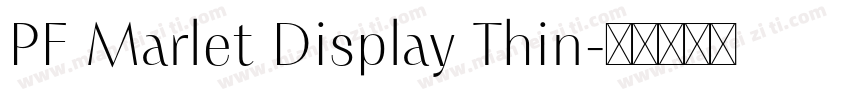 PF Marlet Display Thin字体转换